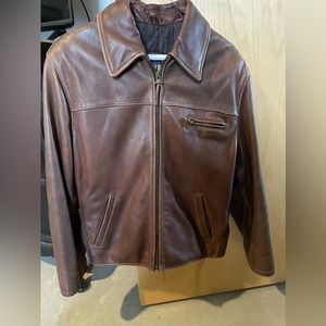 Genuine leather jacket in brown